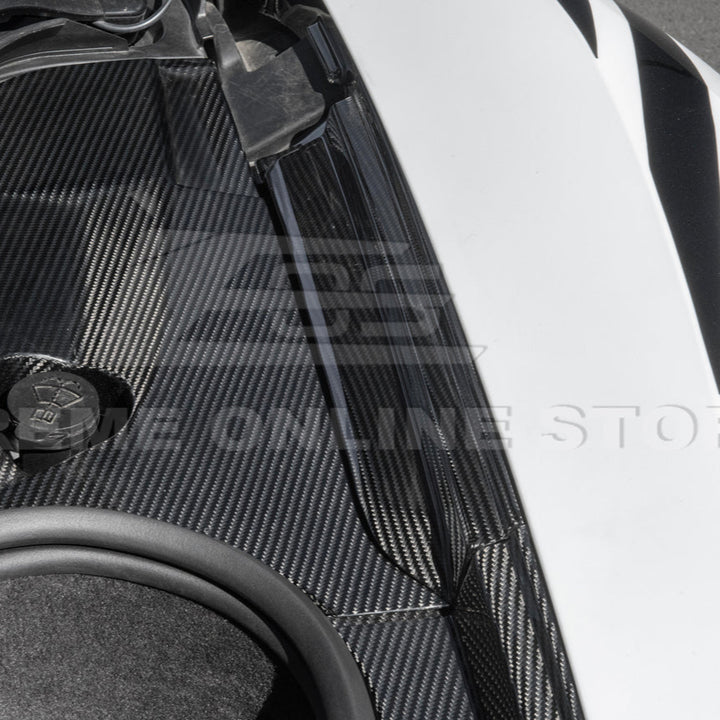 Corvette C8 DRY CARBON FIBER Front Trunk Trim Cover Kit