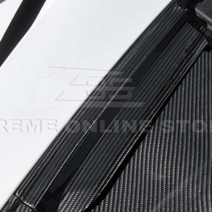 Corvette C8 DRY CARBON FIBER Front Trunk Trim Cover Kit