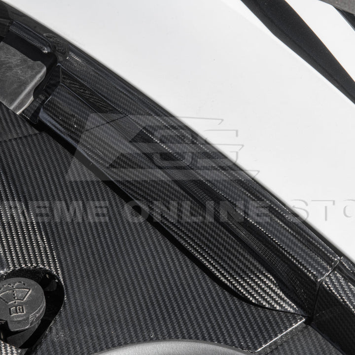 Corvette C8 DRY CARBON FIBER Front Trunk Trim Cover Kit