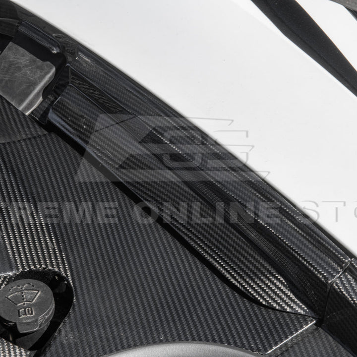 Corvette C8 DRY CARBON FIBER Front Trunk Trim Cover Kit