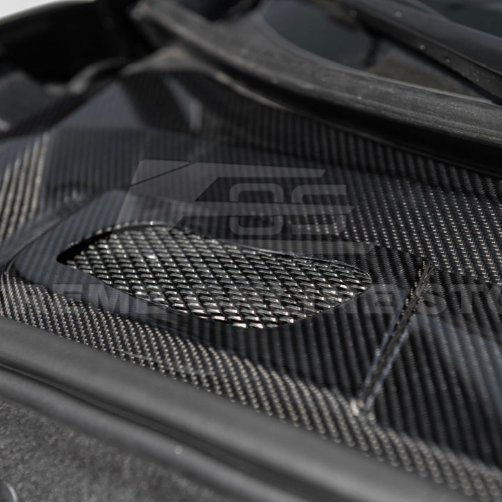 Corvette C8 DRY CARBON FIBER Front Trunk Trim Cover Kit