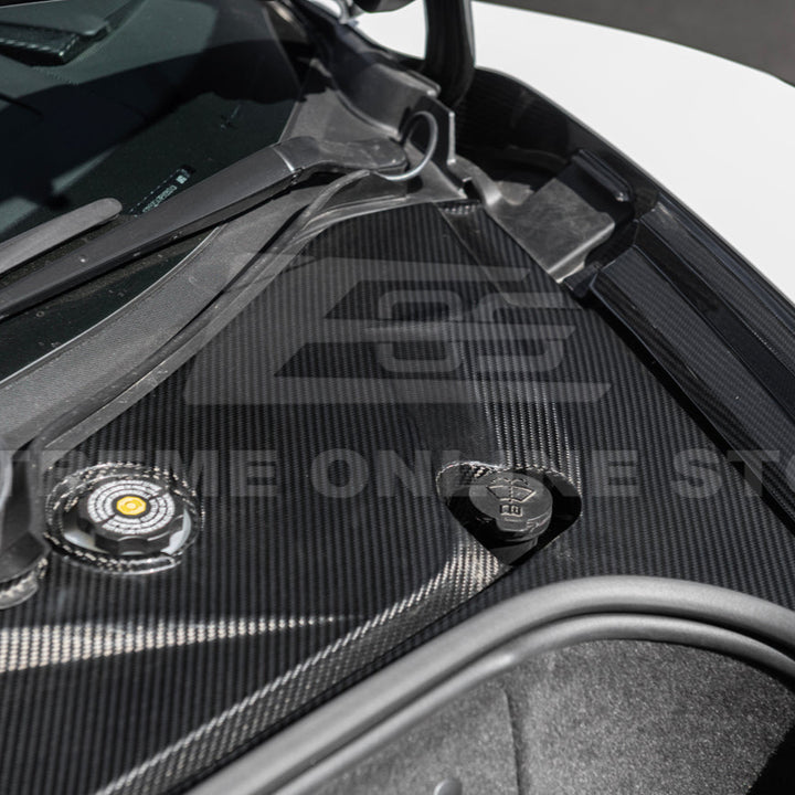Corvette C8 DRY CARBON FIBER Front Trunk Trim Cover Kit