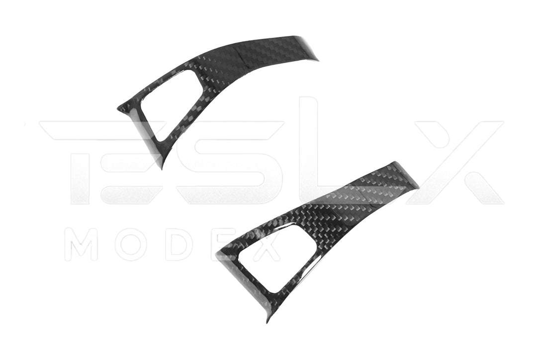 2020-23 Tesla Model 3 &amp; 20-24 Y Carbon Fiber Interior Door Glass Lifting Panel Cover