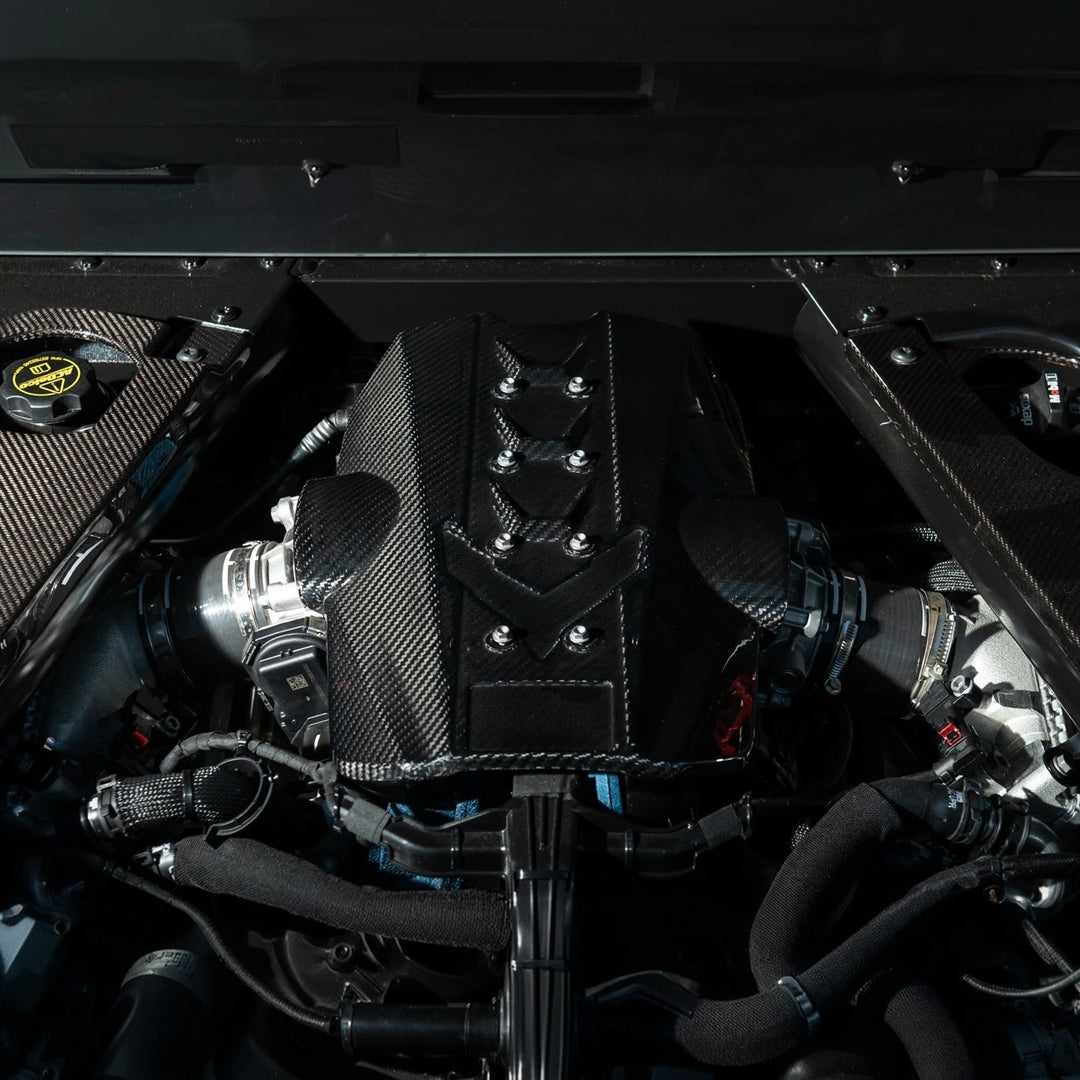 2025-Present Corvette C8 ZR1 | Dry Carbon Fiber Rear Engine Cover (One-Piece)