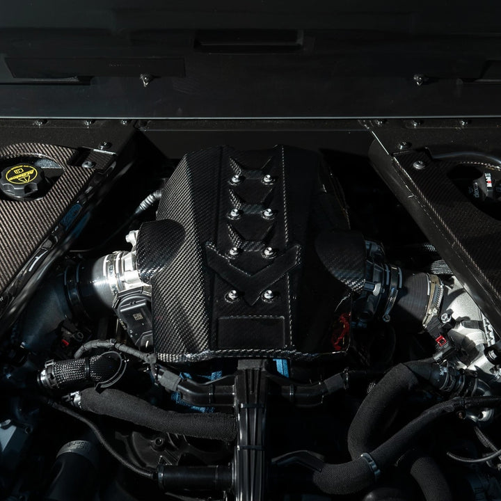 2025-Present Corvette C8 ZR1 | Dry Carbon Fiber Rear Engine Cover (One-Piece)
