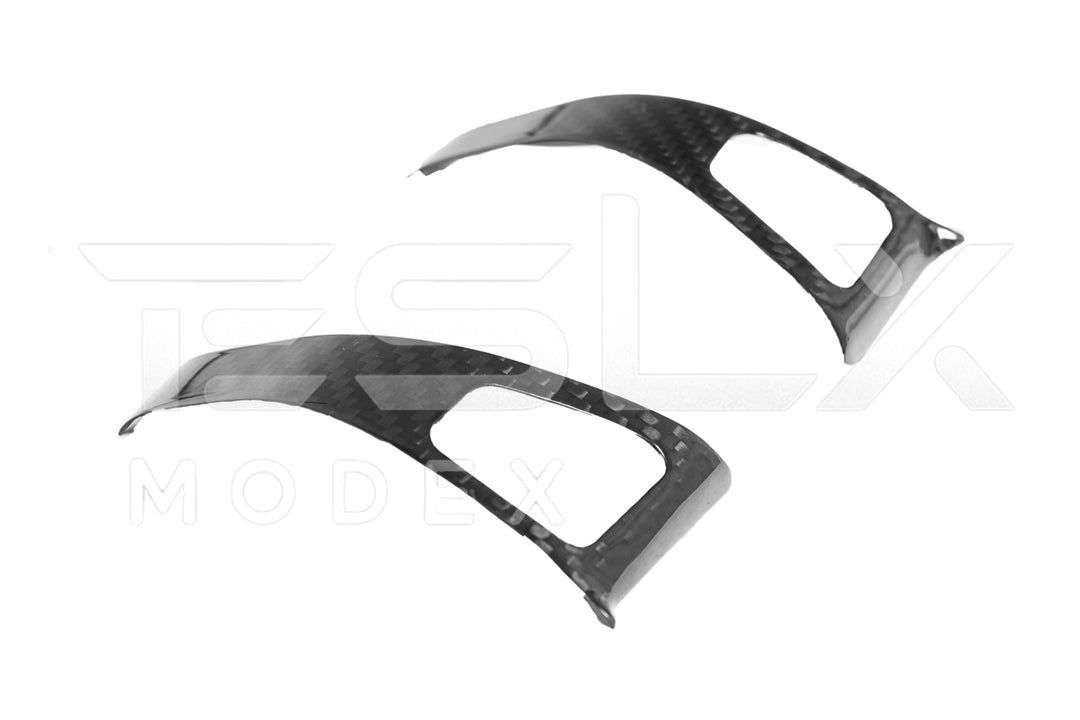 2020-23 Tesla Model 3 &amp; 20-24 Y Carbon Fiber Interior Door Glass Lifting Panel Cover