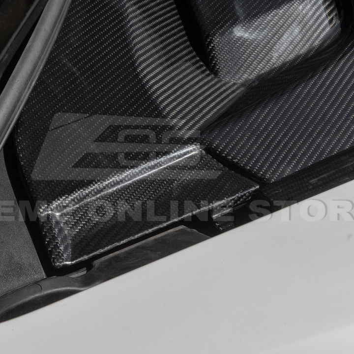 Corvette C8 DRY CARBON FIBER Front Trunk Trim Cover Kit