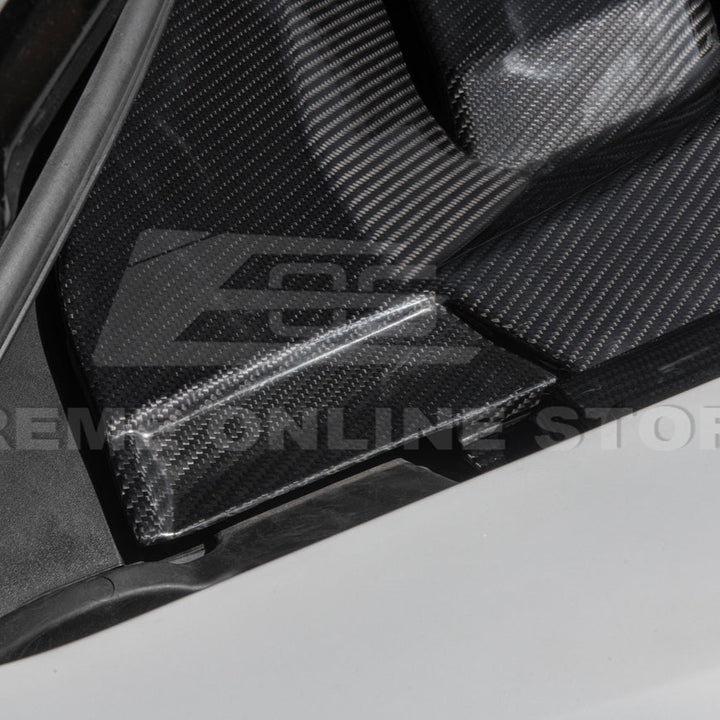 Corvette C8 DRY CARBON FIBER Front Trunk Trim Cover Kit