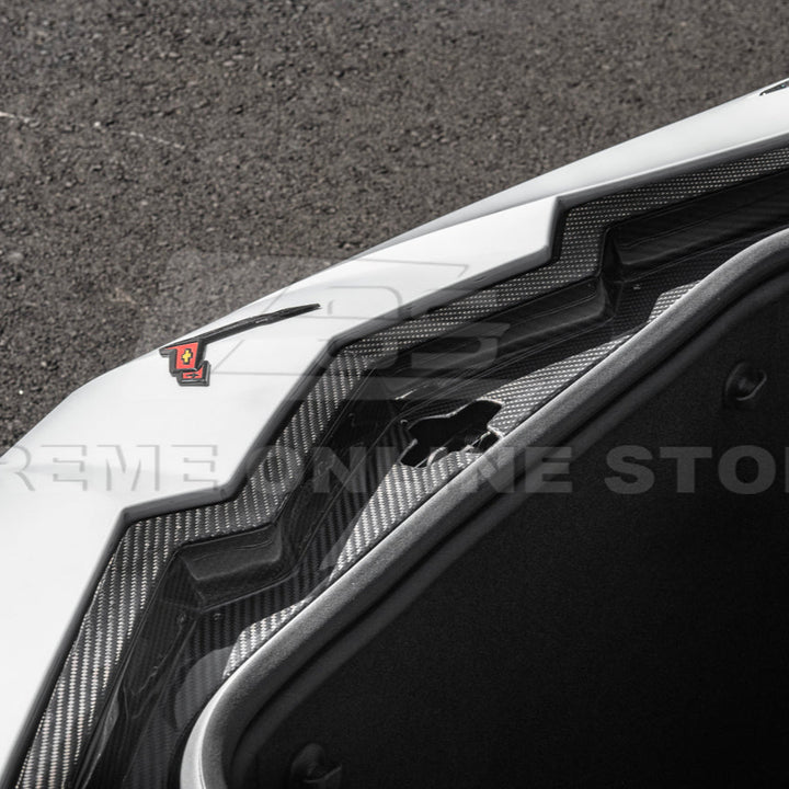 Corvette C8 DRY CARBON FIBER Front Trunk Trim Cover Kit