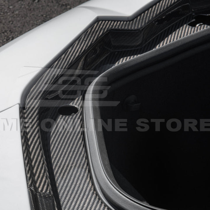 Corvette C8 DRY CARBON FIBER Front Trunk Trim Cover Kit