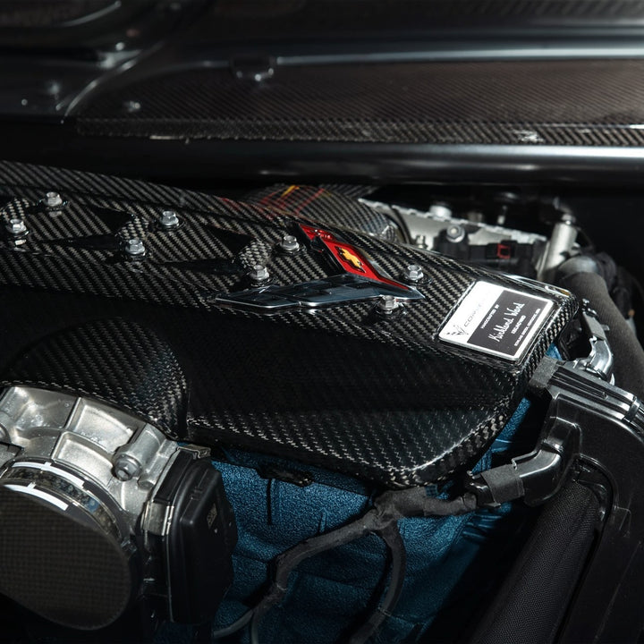 2025-Present Corvette C8 ZR1 | Dry Carbon Fiber Rear Engine Cover (One-Piece)