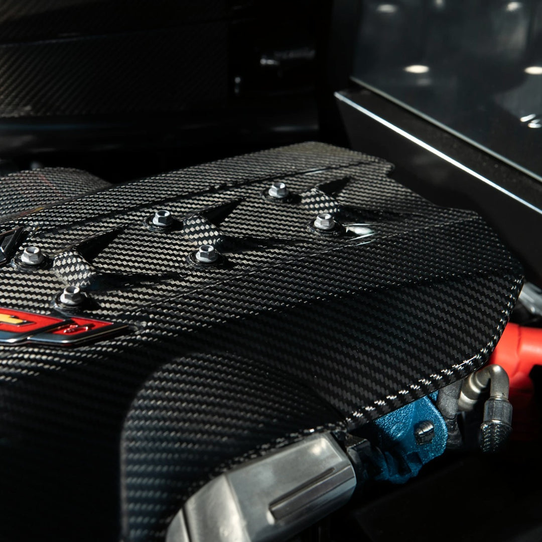 2025-Present Corvette C8 ZR1 | Dry Carbon Fiber Rear Engine Cover (One-Piece)