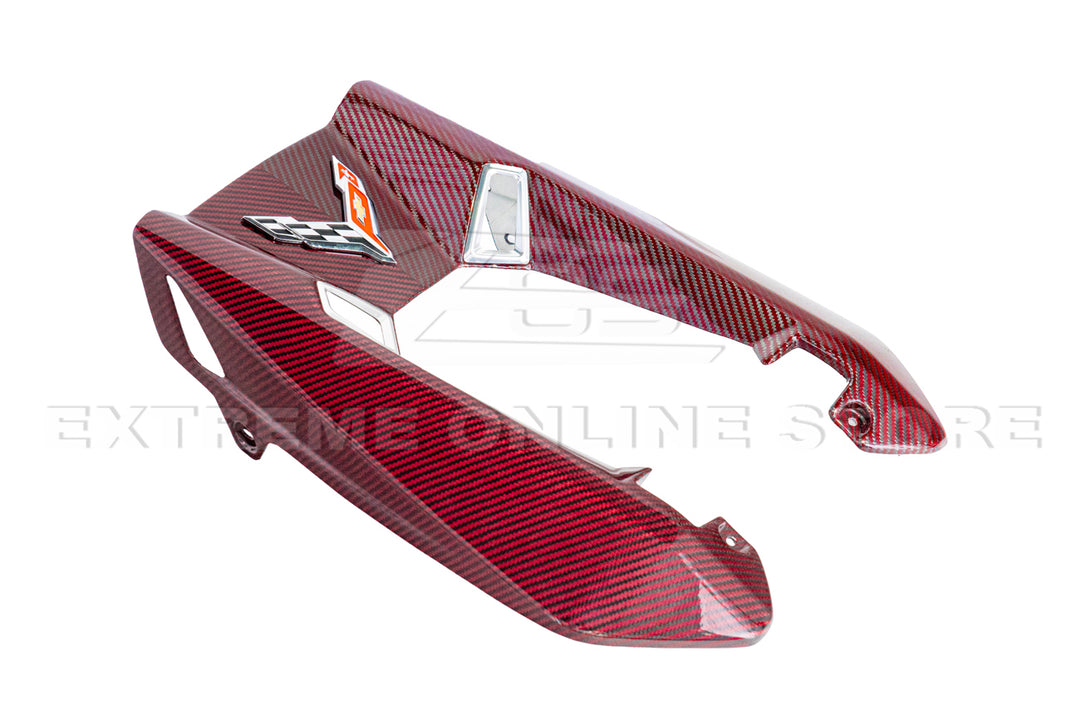 Corvette C8 Z06 Coupe DRY Red Carbon Engine &amp; Bay Panel Cover