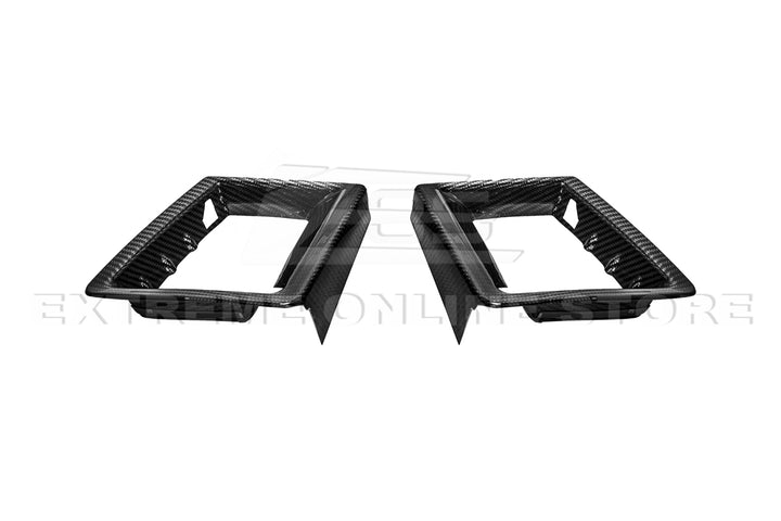 2024+ Ford Mustang GT DRY CARBON FIBER Front Side Grille Inserts