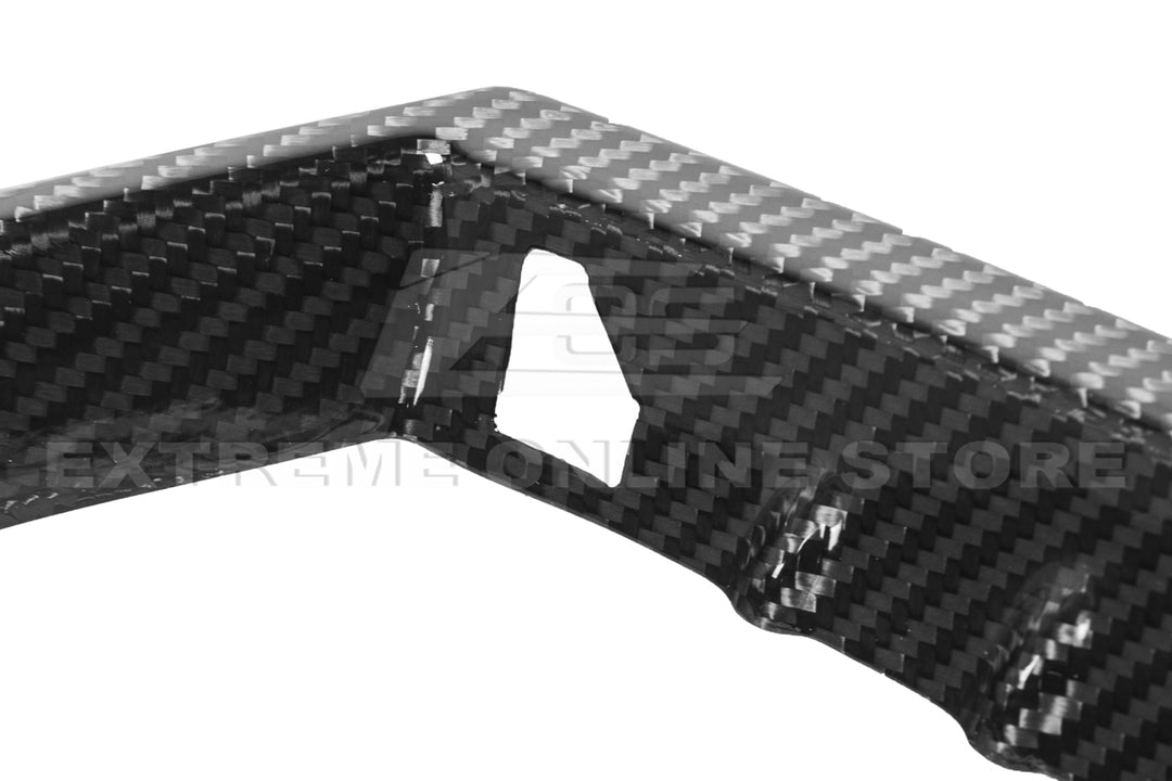 2024+ Ford Mustang GT DRY CARBON FIBER Front Side Grille Inserts