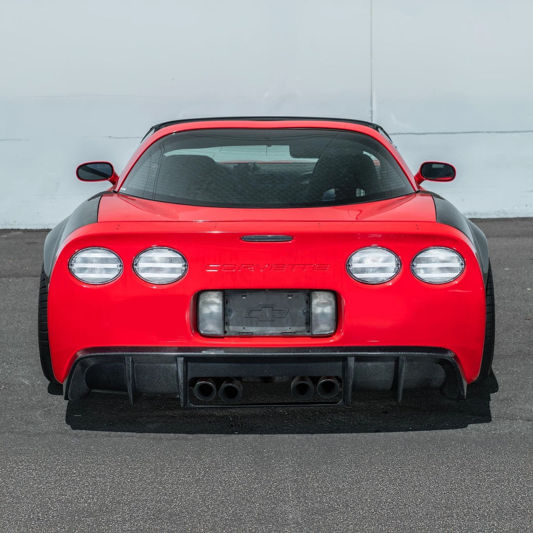 1997-04 Corvette C5 | EOS Performance Carbon Fiber Rear Bumper Finned Diffuser