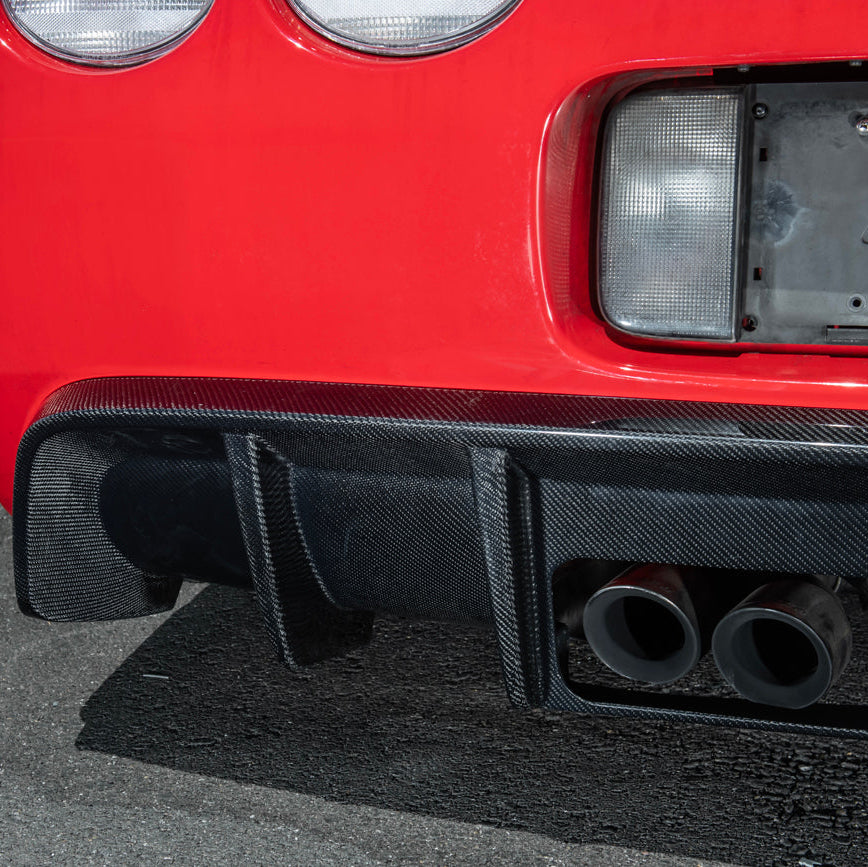 1997-04 Corvette C5 | EOS Performance Carbon Fiber Rear Bumper Finned Diffuser