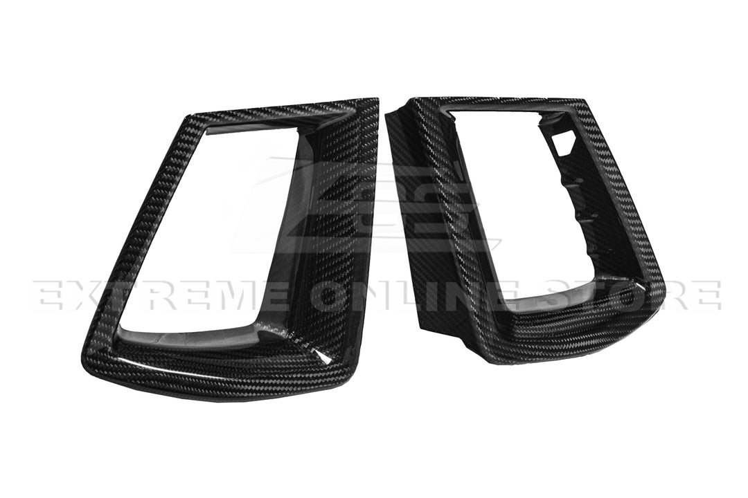 2024+ Ford Mustang GT DRY CARBON FIBER Front Side Grille Inserts