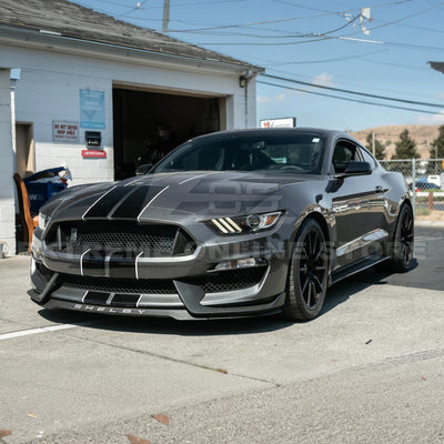 2015-20 Ford Mustang Shelby GT350 DRY Carbon Fiber Front Upper Grille Inserts Pair