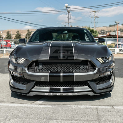 2015-20 Ford Mustang Shelby GT350 DRY Carbon Fiber Front Upper Grille Inserts Pair