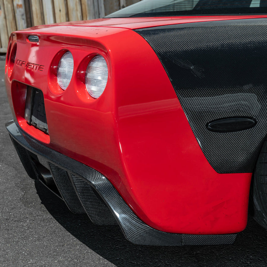 1997-04 Corvette C5 | EOS Performance Carbon Fiber Rear Bumper Finned Diffuser