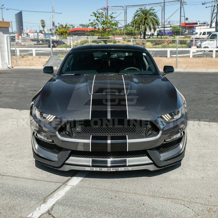 2015-20 Ford Mustang Shelby GT350 DRY Carbon Fiber Front Upper Grille Inserts Pair