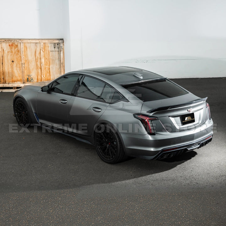 2020-Up Cadillac CT5 CT5-V | Carbon Fiber Rear Roof Top Window Spoiler Kit