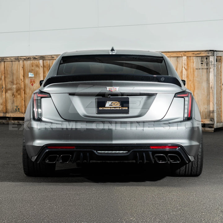 2020-Up Cadillac CT5 CT5-V | Carbon Fiber Rear Roof Top Window Spoiler Kit