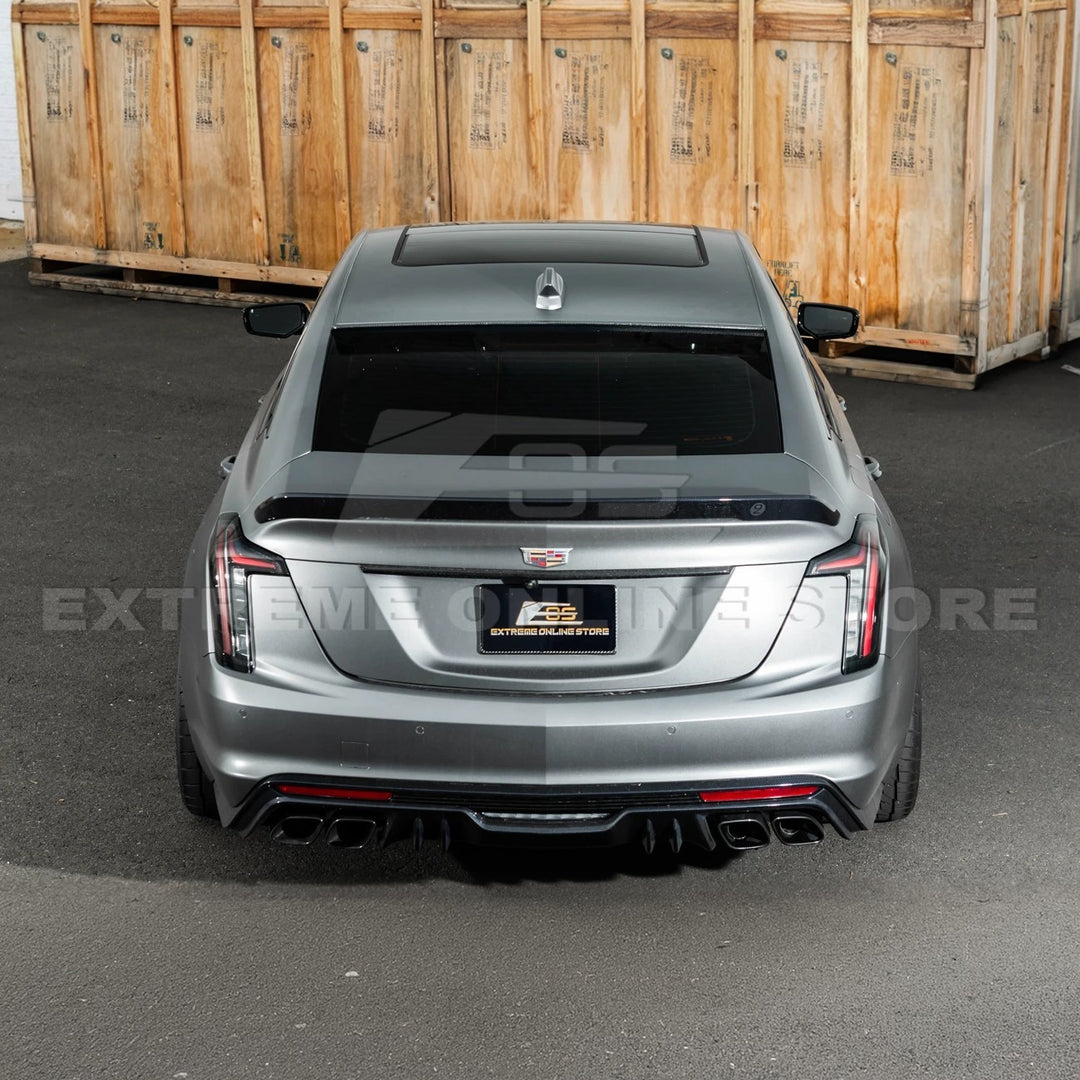 2020-Up Cadillac CT5 CT5-V | Carbon Fiber Rear Roof Top Window Spoiler Kit