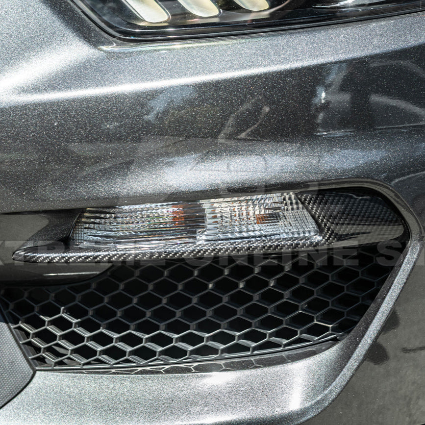 2015-20 Ford Mustang Shelby GT350 DRY CARBON FIBER Front Fog Light Eyebrow Cover