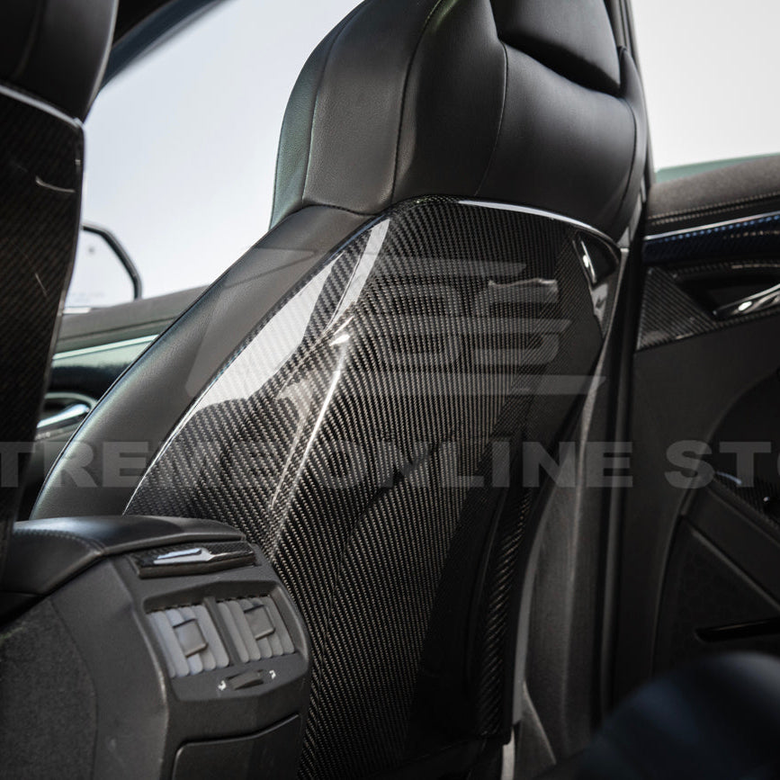 2009-15 Cadillac CTS V Dry CARBON FIBER Seat Back Cover