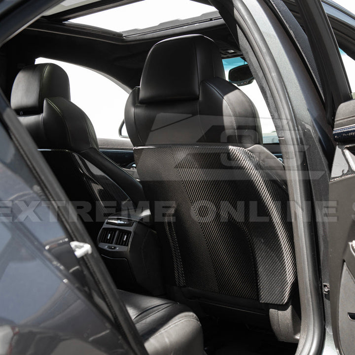 2009-15 Cadillac CTS V Dry CARBON FIBER Seat Back Cover