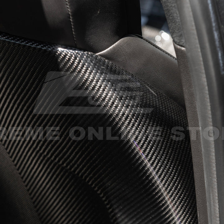 2009-15 Cadillac CTS V Dry CARBON FIBER Seat Back Cover