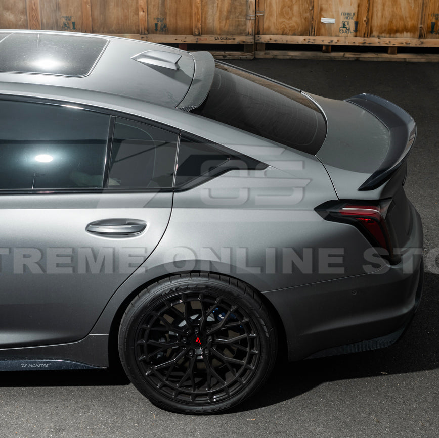 2020-Up Cadillac CT5 CT5-V | Carbon Fiber Rear Roof Top Window Spoiler Kit