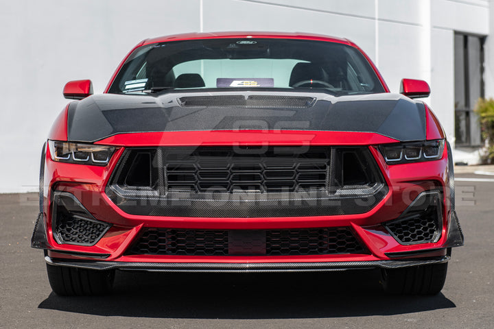 2024+ Ford Mustang GT  Replacement Dry Carbon Fiber Front Grille Cover