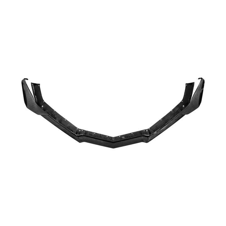 Corvette C8 Z06 | Z07 DRY Carbon Fiber Front Splitter &amp; No Drill Canards