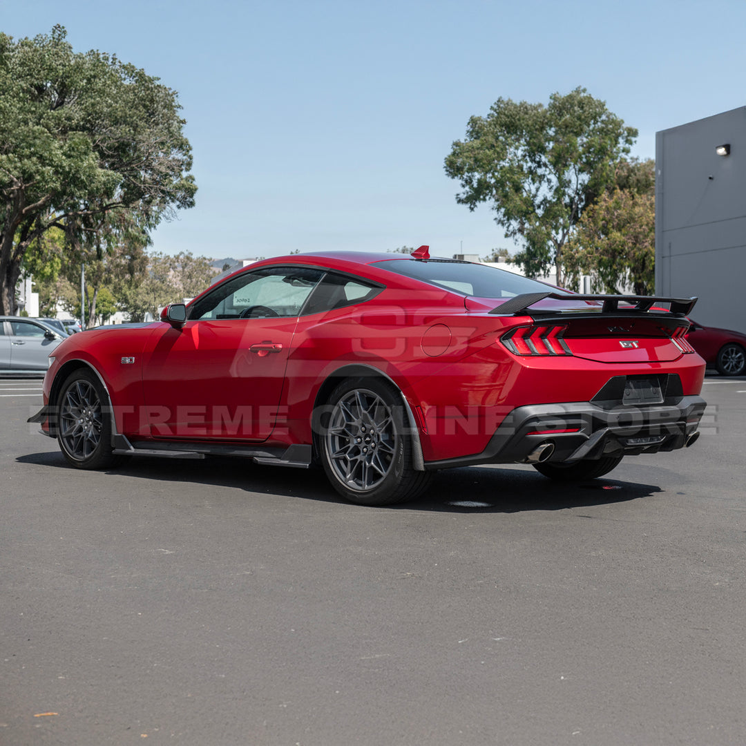 2024+ Ford Mustang DRY CARBON FIBER Fender Flares &amp; Mud Flap