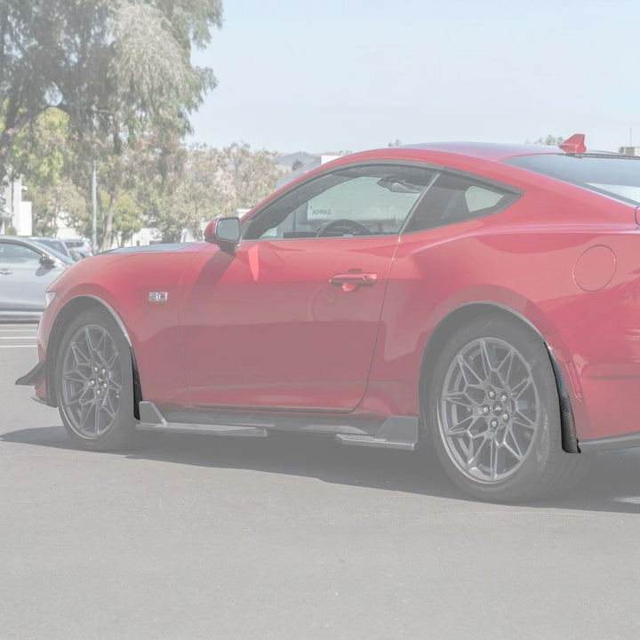 2024-Up Ford Mustang Carbon Fiber Performance XL Extended Front &amp; Rear Mud Flap Splash Guards