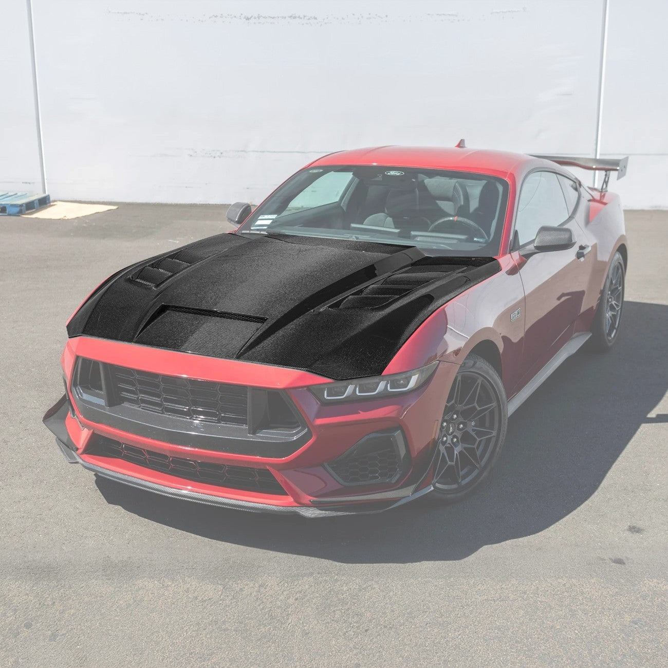 2024-Up Ford Mustang Front Bumper Hood Vented Cover