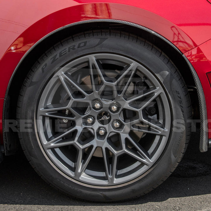 2024+ Ford Mustang DRY CARBON FIBER Fender Flares &amp; Mud Flap