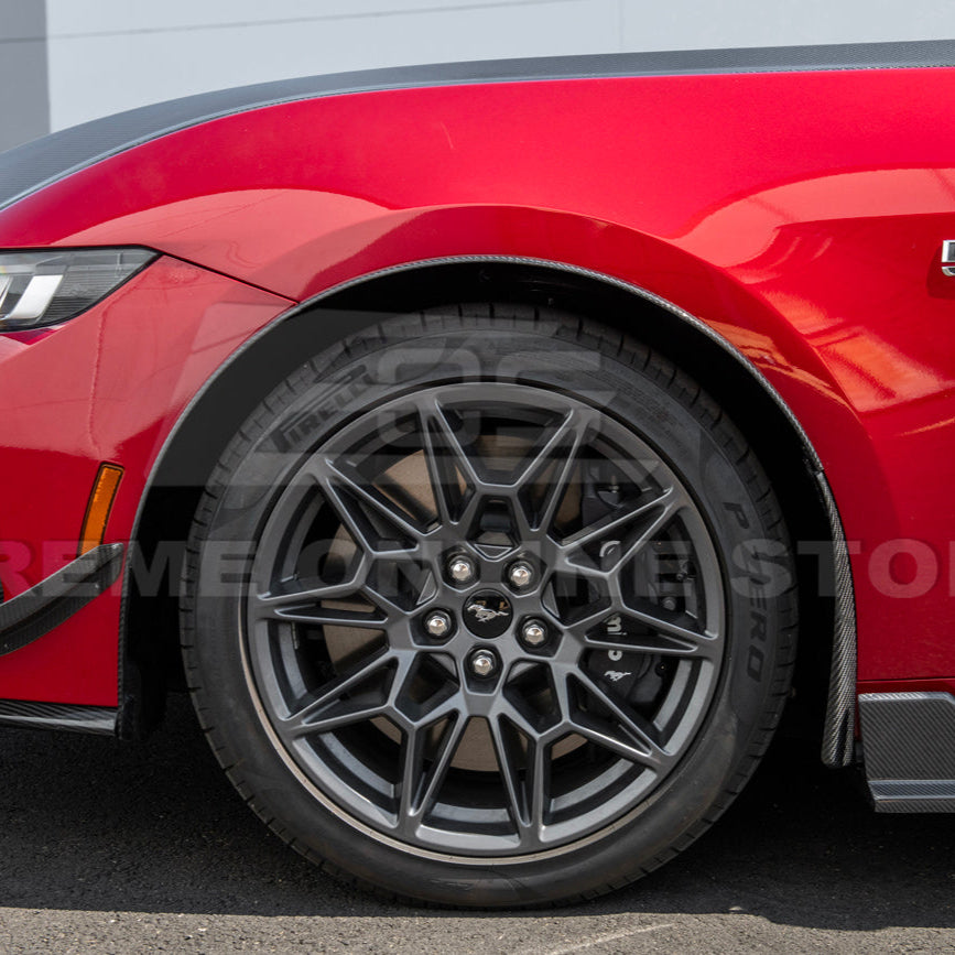 2024+ Ford Mustang DRY CARBON FIBER Fender Flares &amp; Mud Flap