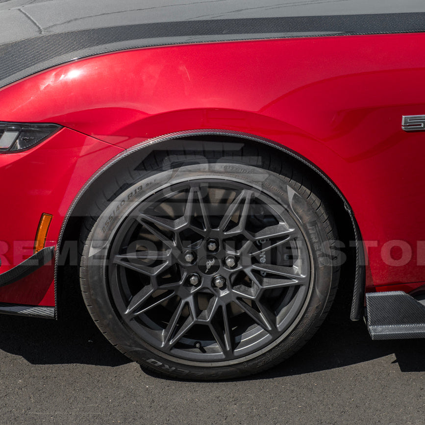 2024+ Ford Mustang DRY CARBON FIBER Fender Flares &amp; Mud Flap
