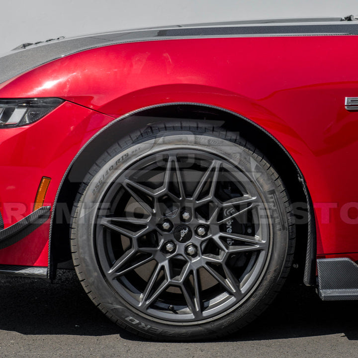 2024+ Ford Mustang DRY CARBON FIBER Fender Flares &amp; Mud Flap