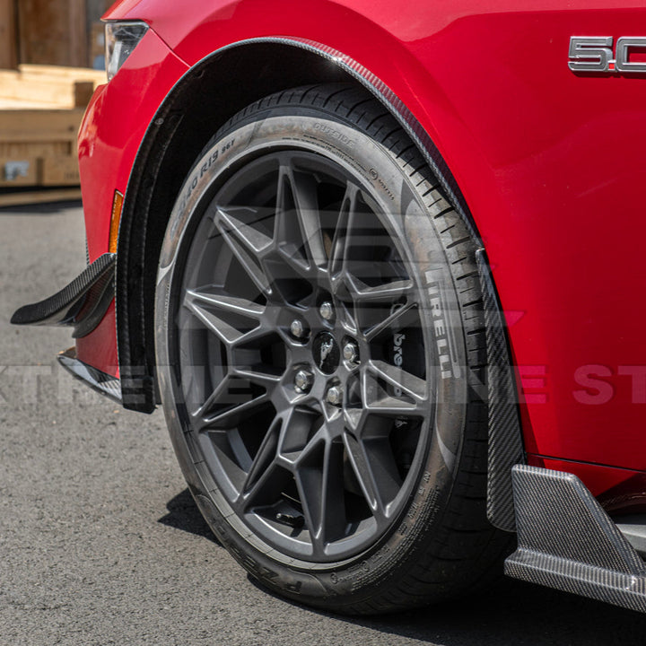 2024+ Ford Mustang DRY CARBON FIBER Fender Flares &amp; Mud Flap