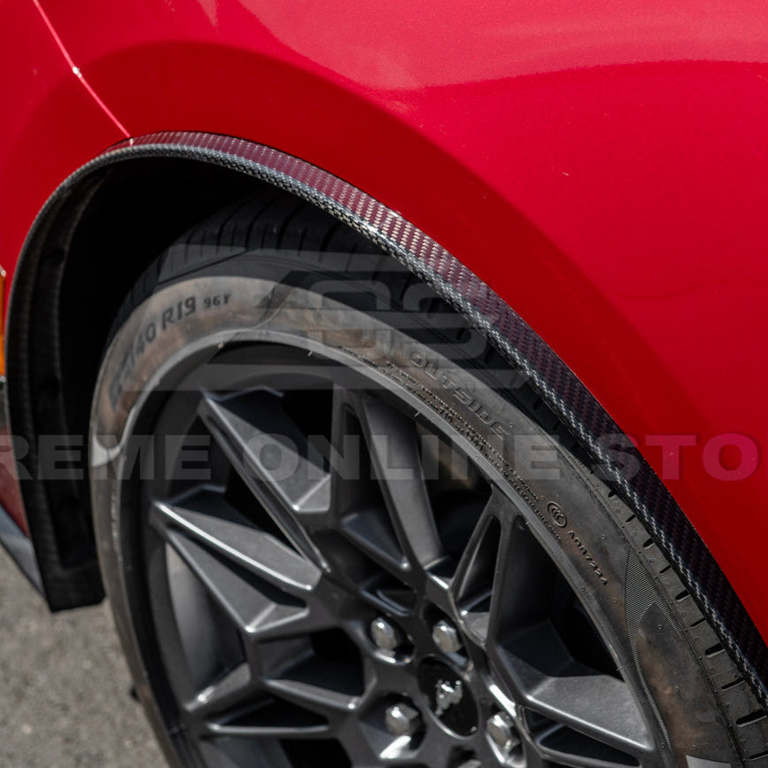 2024+ Ford Mustang DRY CARBON FIBER Fender Flares &amp; Mud Flap