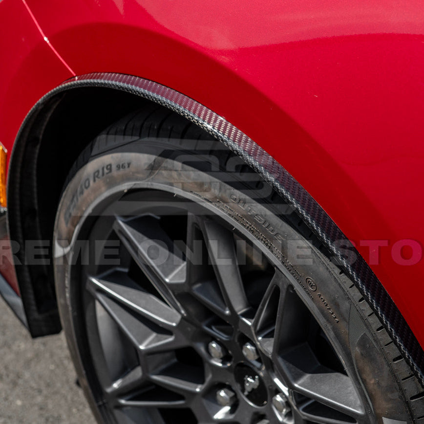 2024-Up Ford Mustang S650 Dry CARBON FIBER Front Quarter Fender Flare Extension