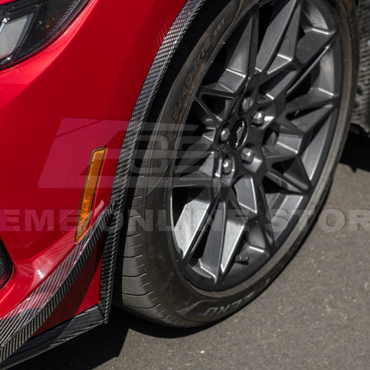 2024-Up Ford Mustang S650 Dry CARBON FIBER Front Quarter Fender Flare Extension