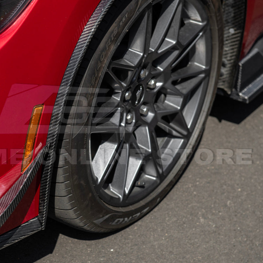 2024+ Ford Mustang DRY CARBON FIBER Fender Flares &amp; Mud Flap