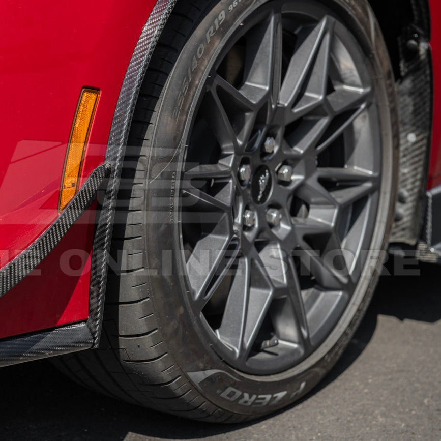 2024+ Ford Mustang DRY CARBON FIBER Fender Flares &amp; Mud Flap