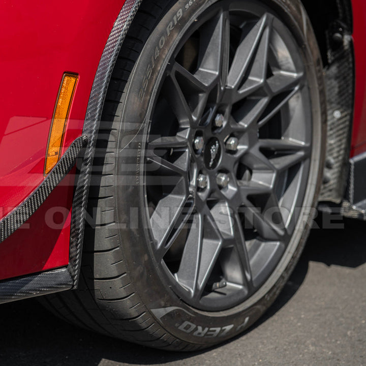 2024+ Ford Mustang DRY CARBON FIBER Fender Flares &amp; Mud Flap